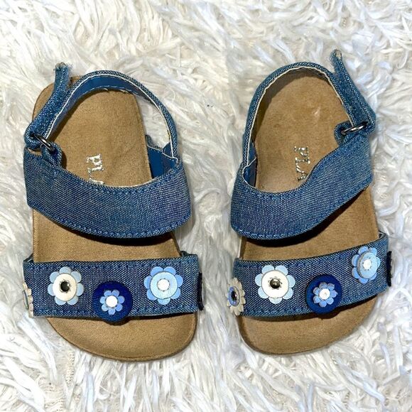The Children’s Place Baby Girl’s Open Toe Ankle Strap Embellished Sandals 6/12M - Picture 1 of 11